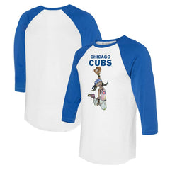 Chicago Cubs Tiny Turnip Women's Jada 3/4-Sleeve Raglan T-Shirt - White/Royal