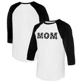Chicago White Sox Tiny Turnip Women's Logo Mom 3/4-Sleeve Raglan T-Shirt - White/Black