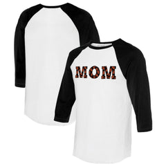 San Francisco Giants Tiny Turnip Women's Logo Mom 3/4-Sleeve Raglan T-Shirt - White/Black