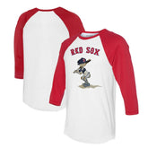 Boston Red Sox Tiny Turnip Women's Slugger 3/4-Sleeve Raglan T-Shirt - White/Red