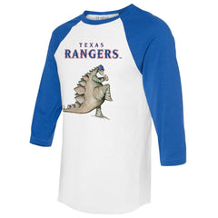 Texas Rangers Tiny Turnip Unisex Stega 3/4-Sleeve Raglan T-Shirt - White/Royal