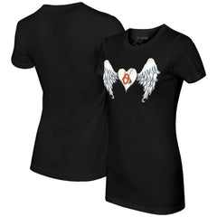 Baltimore Orioles Tiny Turnip Women's Angel Wings T-Shirt - Black
