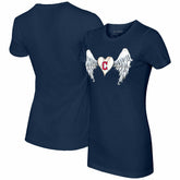 Cleveland Guardians Tiny Turnip Women's Angel Wings T-Shirt - Navy