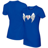 Texas Rangers Tiny Turnip Women's Angel Wings T-Shirt - Royal