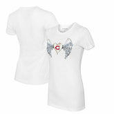 Cincinnati Reds Tiny Turnip Women's Angel Wings T-Shirt - White