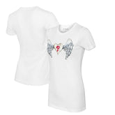 Philadelphia Phillies Tiny Turnip Women's Angel Wings T-Shirt - White