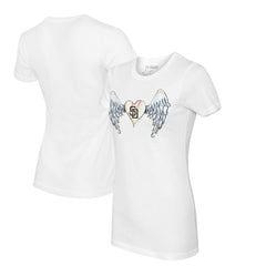 San Diego Padres Tiny Turnip Women's Angel Wings T-Shirt - White