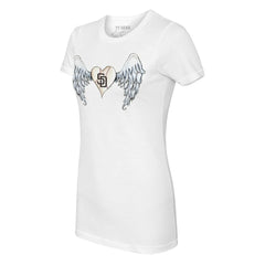 San Diego Padres Tiny Turnip Women's Angel Wings T-Shirt - White