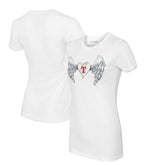 Texas Rangers Tiny Turnip Women's Angel Wings T-Shirt - White