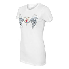 Texas Rangers Tiny Turnip Women's Angel Wings T-Shirt - White