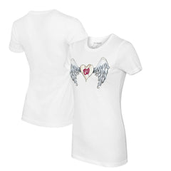 Washington Nationals Tiny Turnip Women's Angel Wings T-Shirt - White