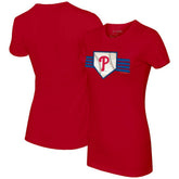Philadelphia Phillies Tiny Turnip Women's Base Stripe T-Shirt - Red