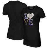 Colorado Rockies Tiny Turnip Women's Baseball Love T-Shirt - Black