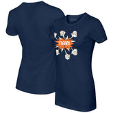 Detroit Tigers Tiny Turnip Women's Baseball Pow T-Shirt - Navy