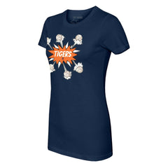 Detroit Tigers Tiny Turnip Women's Baseball Pow T-Shirt - Navy