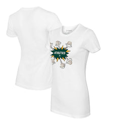 Athletics Tiny Turnip Women's Baseball Pow T-Shirt - White