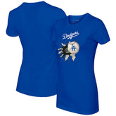 Los Angeles Dodgers Tiny Turnip Women's Baseball Tear T-Shirt - Royal