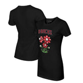 Arizona Diamondbacks Tiny Turnip Women's Blooming Baseballs T-Shirt - Black