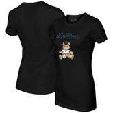Miami Marlins Tiny Turnip Women's Teddy Boy T-Shirt - Black