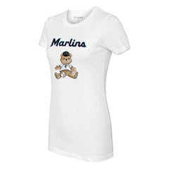 Miami Marlins Tiny Turnip Women's Teddy Boy T-Shirt - White
