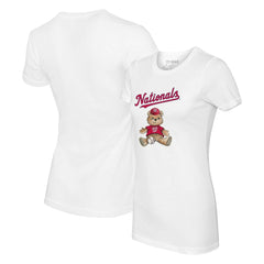 Washington Nationals Tiny Turnip Women's Teddy Boy T-Shirt - White