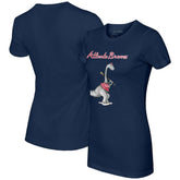 Atlanta Braves Tiny Turnip Women's Bronto T-Shirt - Navy