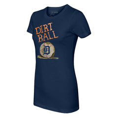 Detroit Tigers Tiny Turnip Women's Dirt Ball T-Shirt - Navy