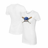 Kansas City Royals Tiny Turnip Women's Hat Crossbats T-Shirt - White
