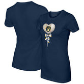 Milwaukee Brewers Tiny Turnip Women's Heart Lolly T-Shirt - Navy