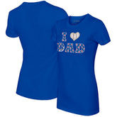 Chicago Cubs Tiny Turnip Women's I Love Dad T-Shirt - Royal