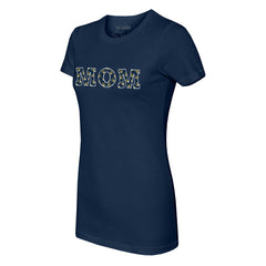 Milwaukee Brewers Tiny Turnip Women's Logo Mom T-Shirt - Navy
