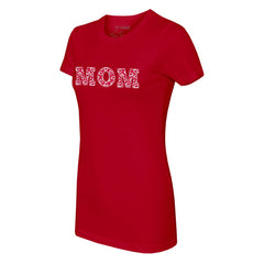 Cincinnati Reds Tiny Turnip Women's Logo Mom T-Shirt - Red