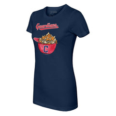 Cleveland Guardians Tiny Turnip Women's Nacho Helmet T-Shirt - Navy