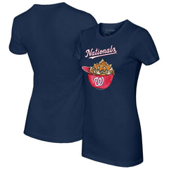 Washington Nationals Tiny Turnip Women's Nacho Helmet T-Shirt - Navy