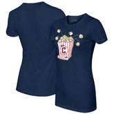 Cleveland Guardians Tiny Turnip Women's Popcorn T-Shirt - Navy