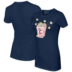 Cleveland Guardians Tiny Turnip Women's Popcorn T-Shirt - Navy