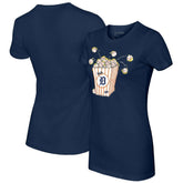 Detroit Tigers Tiny Turnip Women's Popcorn T-Shirt - Navy