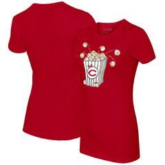 Cincinnati Reds Tiny Turnip Women's Popcorn T-Shirt - Red
