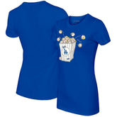 Los Angeles Dodgers Tiny Turnip Women's Popcorn T-Shirt - Royal