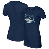Seattle Mariners Tiny Turnip Women's Shark T-Shirt - Navy