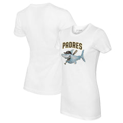 San Diego Padres Tiny Turnip Women's Shark Logo T-Shirt - White