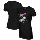 Kansas City Royals Tiny Turnip Women's Space Unicorn T-Shirt - Black