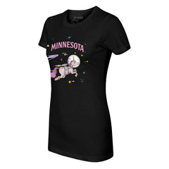 Minnesota Twins Tiny Turnip Women's Space Unicorn T-Shirt - Black