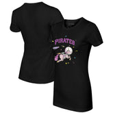 Pittsburgh Pirates Tiny Turnip Women's Space Unicorn T-Shirt - Black