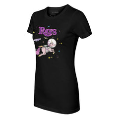 Tampa Bay Rays Tiny Turnip Women's Space Unicorn T-Shirt - Black