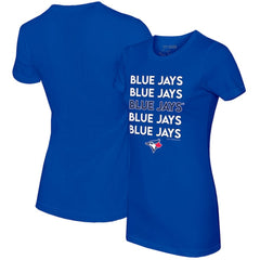 Toronto Blue Jays Tiny Turnip Women's Stacked T-Shirt - Royal