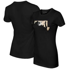 Baltimore Orioles Tiny Turnip Women's State Outline T-Shirt - Black
