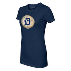 Detroit Tigers Tiny Turnip Women's Stitched Baseball T-Shirt - Navy