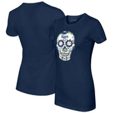 Tampa Bay Rays Tiny Turnip Women's Sugar Skull T-Shirt - Navy