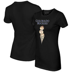Colorado Rockies Tiny Turnip Women's Triple Scoop T-Shirt - Black